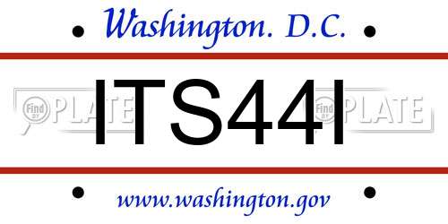 ITS44I District Of Columbia License Plate