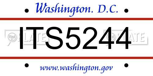ITS5244 District Of Columbia License Plate
