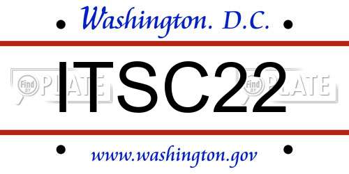 ITSC22 District Of Columbia License Plate