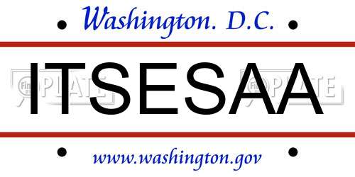 ITSESAA District Of Columbia License Plate