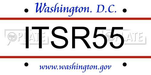 ITSR55 District Of Columbia License Plate