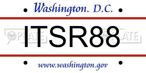 ITSR88 District Of Columbia License Plate