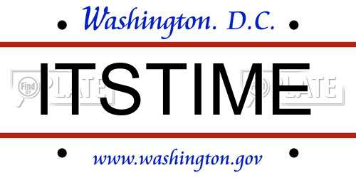 ITSTIME District Of Columbia License Plate