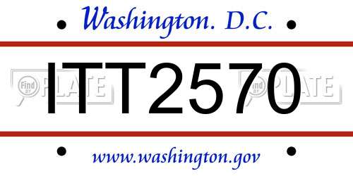 ITT2570 District Of Columbia License Plate