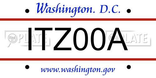 ITZ00A District Of Columbia License Plate