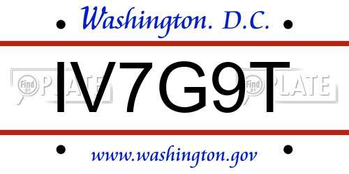 IV7G9T District Of Columbia License Plate
