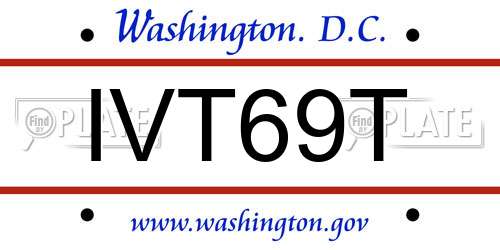 IVT69T District Of Columbia License Plate