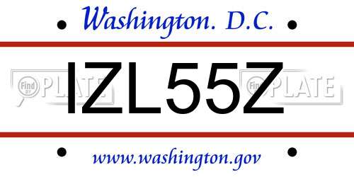 IZL55Z District Of Columbia License Plate