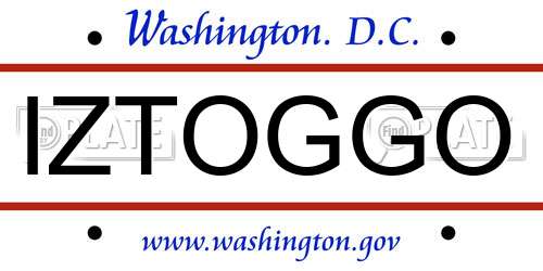IZTOGGO District Of Columbia License Plate