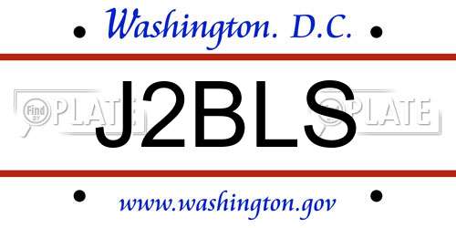 J2BLS District Of Columbia License Plate