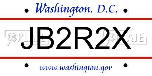 JB2R2X District Of Columbia License Plate