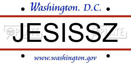 JESISSZ District Of Columbia License Plate