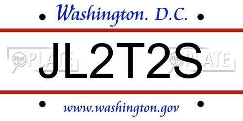 JL2T2S District Of Columbia License Plate