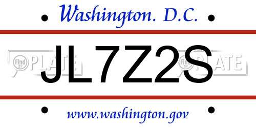 JL7Z2S District Of Columbia License Plate