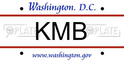 KMB District Of Columbia License Plate