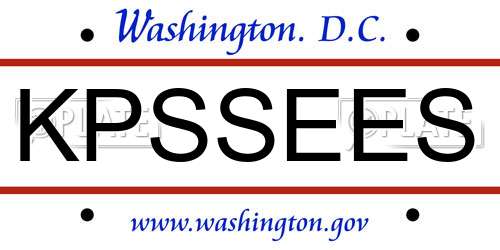 KPSSEES District Of Columbia License Plate