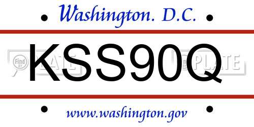 KSS90Q District Of Columbia License Plate