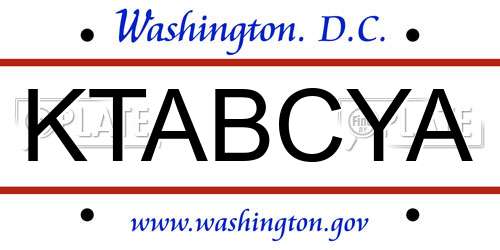 KTABCYA District Of Columbia License Plate
