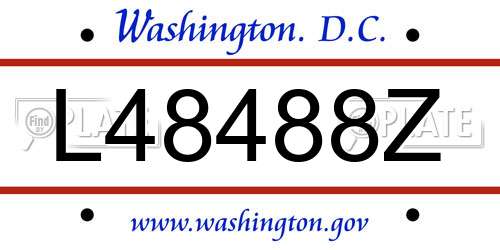 L48488Z District Of Columbia License Plate