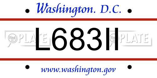 L683II District Of Columbia License Plate