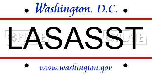 LASASST District Of Columbia License Plate