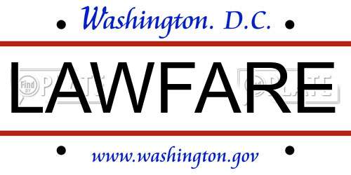 LAWFARE District Of Columbia License Plate