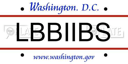 LBBIIBS District Of Columbia License Plate