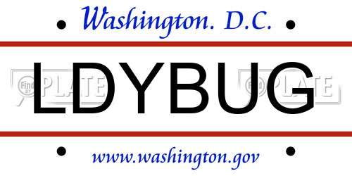 LDYBUG District Of Columbia License Plate
