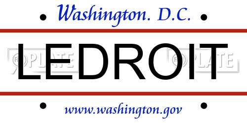 LEDROIT District Of Columbia License Plate