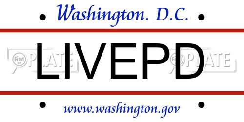 LIVEPD District Of Columbia License Plate
