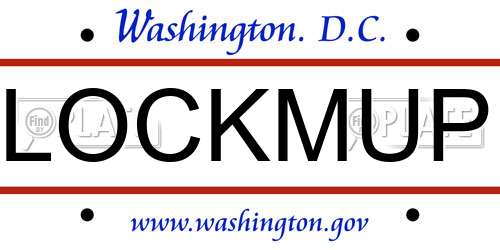 LOCKMUP District Of Columbia License Plate