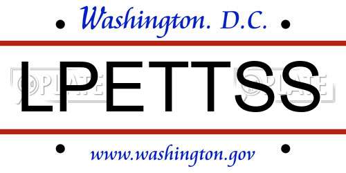 LPETTSS District Of Columbia License Plate