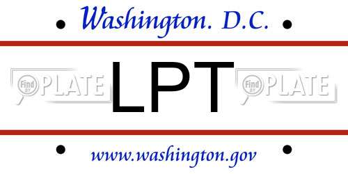 LPT District Of Columbia License Plate