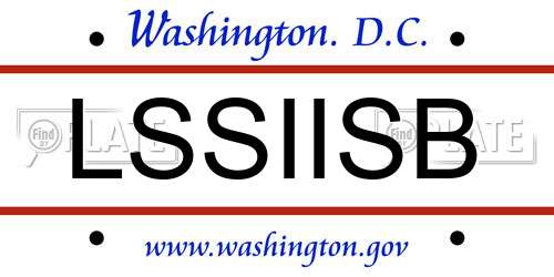 LSSIISB District Of Columbia License Plate