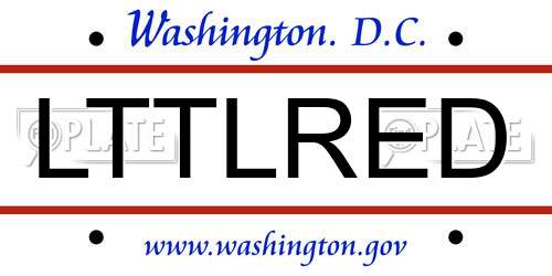 LTTLRED District Of Columbia License Plate