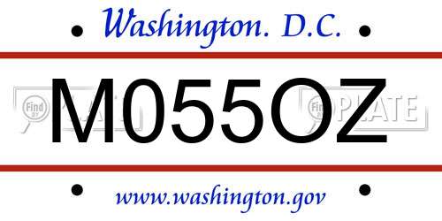 M055OZ District Of Columbia License Plate