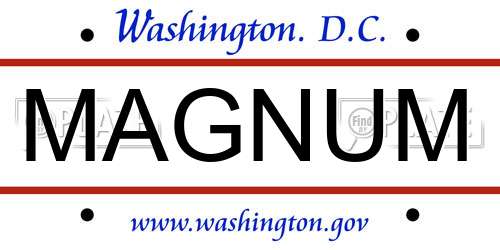 MAGNUM District Of Columbia License Plate