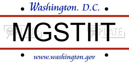 MGSTIIT District Of Columbia License Plate