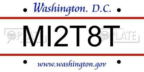 MI2T8T District Of Columbia License Plate