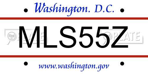 MLS55Z District Of Columbia License Plate