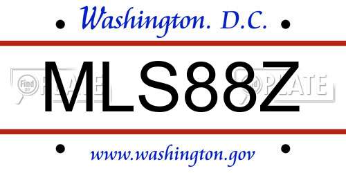 MLS88Z District Of Columbia License Plate