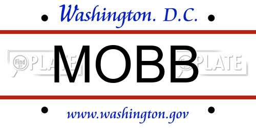 MOBB District Of Columbia License Plate