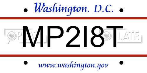 MP2I8T District Of Columbia License Plate