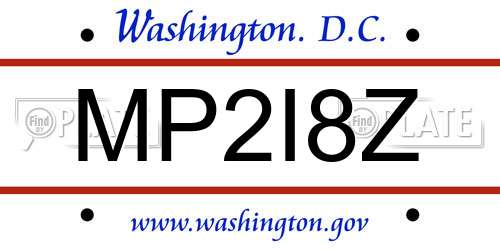 MP2I8Z District Of Columbia License Plate