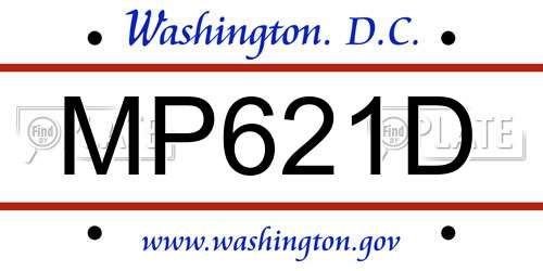 MP621D District Of Columbia License Plate