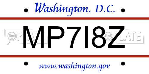 MP7I8Z District Of Columbia License Plate