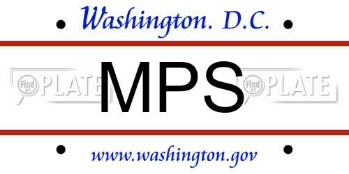 MPS District Of Columbia License Plate