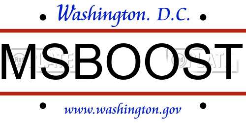 MSBOOST District Of Columbia License Plate