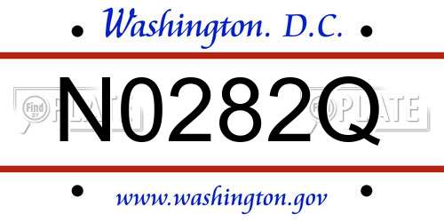 N0282Q District Of Columbia License Plate