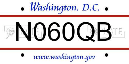 N060QB District Of Columbia License Plate